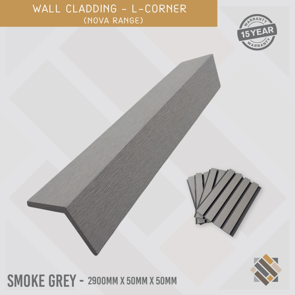 Composite Cladding L-Corner Smoke Grey - Nova Range - Techno Composite ...